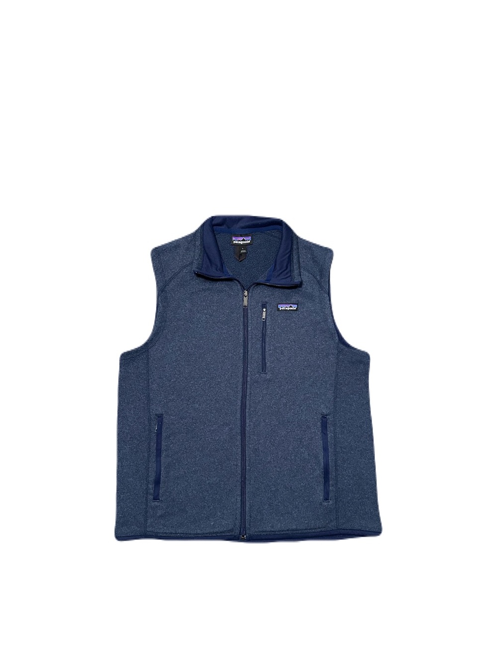 Patagonia Better Sweater Vest Men Large Blue Full Zip Fleece Outdoors 25881